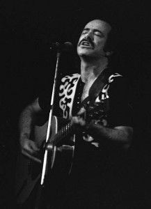 Robert Hunter, one of the Dead's chief lyricists, plays a solo show in Philadelphia in the 1980s. Photo by David Saddler via https://www.flickr.com/photos/80502454@N00/