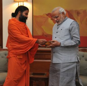 Baba Ramdev and Prime Minister Narendra Modi (credit: Narendra Modi / Flickr)