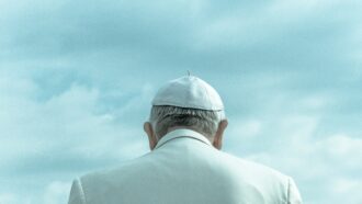 back of pope francis' head