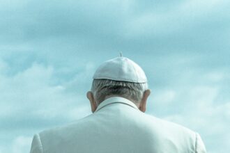 back of pope francis' head