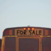 school bus reads “for sale"